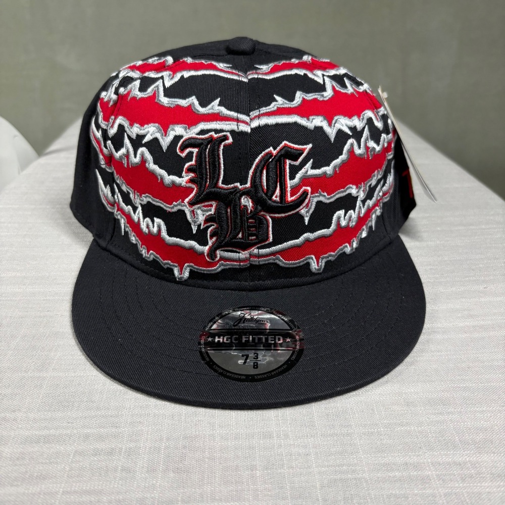 Headgear Classics Louisville Black Caps 1931 TOSA Fitted Hat Black Red 7 3/8